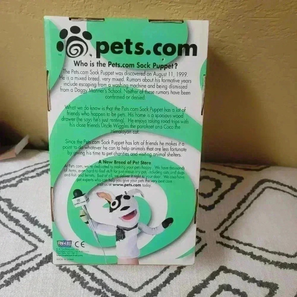Pets.com sock puppet vintage new in package style# 09375 - Picture 4 of 7